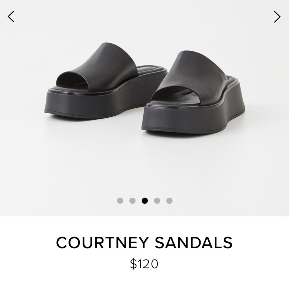 Vagabond Courtney Platform Slide Sandal BLACK size 9 US